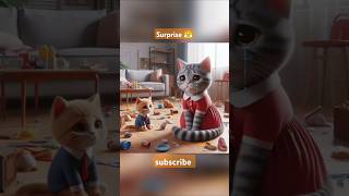 Surprise gone wrongai aicat binglove catart sad story kidcat catvideos cute CreativeSRA [upl. by Eciruam]