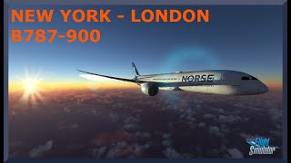 New York KJFK to London  Gatwick EGKK  Boeing 787900  MSFS [upl. by Johanna]