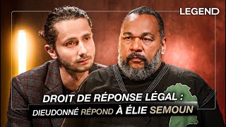 DROIT DE RÉPONSE LÉGAL DIEUDONNÉ RÉPOND À ÉLIE SEMOUN [upl. by Olonam]