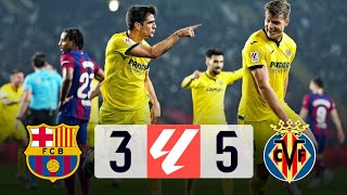 Barcelona vs Villarreal 35 La Liga 202324  MATCH REVIEW [upl. by Aknaib512]