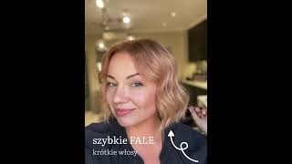 Szybkie Fale na Krótkich Włosach  Jak Zrobić Fale na Prostownicę  Wavy Hair Tutorial  Cięcie Bob [upl. by Hnib117]