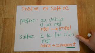 Français  préfixe et suffixe [upl. by Anilem]