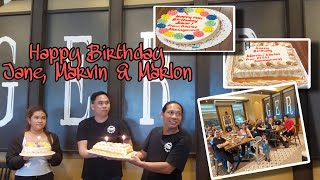 Triple Birthday Celebration  Marvin and Marlon  Jane 18th birthday at Gerrys Grill [upl. by Yroc318]