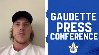 Adam Gaudette  Media Availability [upl. by Engamrahc]