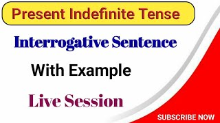 Present Indefinite Tense Interrogative Sentence With Example live [upl. by Tessil]