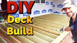 How To Build A Deck  Floor Joists And Joist Hangers [upl. by Petronille351]