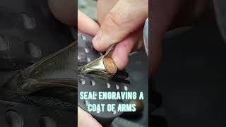 Seal engraving a Coat of Arms on a signet ring [upl. by Cassell]