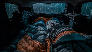 10 Hours ⚡️ Rain Sound On Window Car with Thunder SoundsㅣSleep Study and Relaxation Meditation [upl. by Ahsinot]