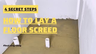 How To Screed A Bathroom Floor  How To Lay A Floor Screed  Screed A Big Floor  Floor Screeding [upl. by Mollie]