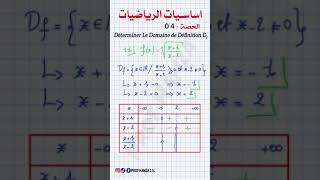 مجموعة التعريف 1 و 2 باك  le Domaine de définition 1bac et 2bac  Exo 11 [upl. by Atteselrahc]