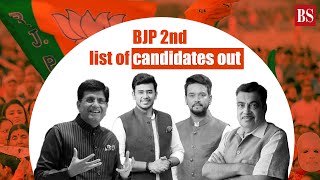 BJP second list of candidates out for Lok Sabha Elections [upl. by Hanzelin]