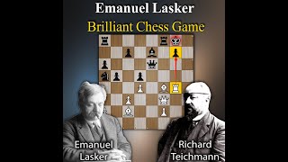 Emanuel Laskers Best Game  Lasker vs Teichmann 1909 [upl. by Heddy281]