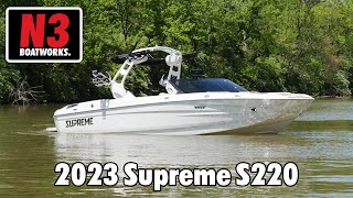 2023 Supreme S220  White Frost  On Water  N3 Boatworks [upl. by Jake]