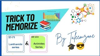 Easy trick to memorize Lanthanides amp Actinides series  By Taleemzone  super easy trick [upl. by Jana]