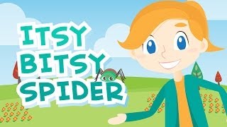 Itsy Bitsy Spider • Nursery Rhymes Song with Lyrics • Animated Cartoon for Kids [upl. by Nwahsirhc]