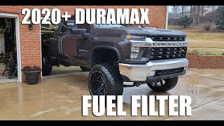 2020 2021 2022 Silverado 2500HD Duramax Diesel Fuel Filter Change How To DIY [upl. by Markland841]