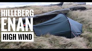 Hilleberg Enan in high winds  Peak District Wild Camp  Chinese Wall [upl. by Adali325]