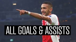 ALL GOALS amp ASSISTS  Hakim Ziyech 201819 [upl. by Heriberto887]