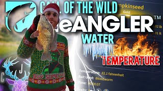 How Does The WATER TEMPERATURE Effect DIAMONDS On The ANGLER  Call of the wild the angler [upl. by Eus]