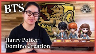 Behind The Scenes of Hevesh5s Domino Creation featuring Deluxe Hogwarts Castle [upl. by Enal]