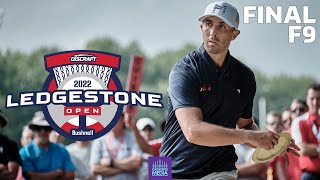 2022 Ledgestone Open  FINAL RD F9 CHASE  McBeth Latta Moriarty Klein  Coms by InChainDiscGolf [upl. by Ysset536]