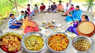 চিকেন কষাদই কাতলাফুলকপি চিংড়ি চাটনিদই মিষ্টি ভাইফোঁটা স্পেশাল রান্না আর খাওয়া [upl. by Levitan]