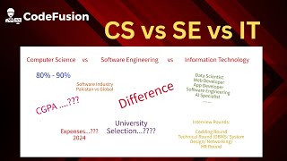 Computer Science VS Software Engineering VS Information Technology  The Real Difference  CS SE IT [upl. by Esinaej]