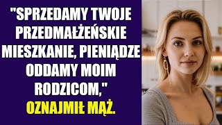 quotSprzedamy twoje przedmałżeńskie mieszkanie a pieniądze oddamy moim rodzicomquot oznajmił mąż [upl. by Annekam]