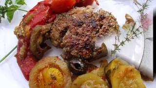 Recette de steaks de viande hachée  ratatouille cuisson à la plancha [upl. by Atikan]