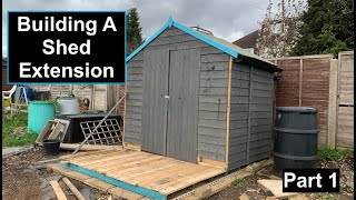 DIY Allotment Shed Extension  Part 1  The Base [upl. by Carolee]