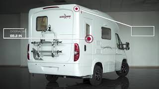 Wingamm Oasi 540  Small RV Premium Camper under 18 feet 2 berth with fiberglass monocoque USA [upl. by Hardej]