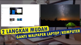 Cara mengganti wallpaper laptop di Windows 10 [upl. by Yerhcaz]