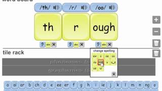 Grapheme  phoneme correspondences with the phonics teaching toolkit ough words [upl. by Helge]