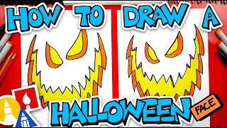 How To Draw A Halloween Face [upl. by Idnarb]