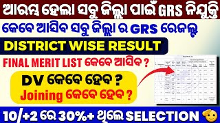 କେବେ ଆସିବ GRS RESULT  GRS MERIT LIST 2024 GRS REJECTION LIST GRS RESULT 2024 GRS CUTOFF 2024 [upl. by Campos]