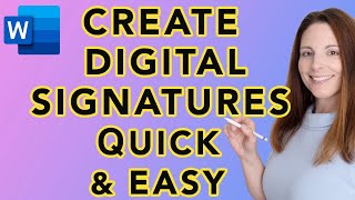 How to Create Digital Signatures in Word – Quick and Easy Tutorial – Transparent Background [upl. by Crescin]