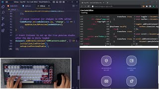 ASMR Programming  Coding a Code Editor With Live Preview  No Talking [upl. by Assirahc]