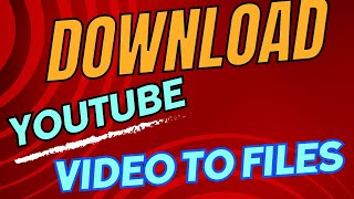 How To Download Youtube Video To Files On Computer 2024 Guide [upl. by Undry754]