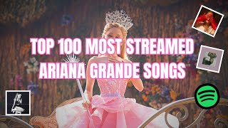 Ariana Grande Top 100 Most Streamed Songs on Spotify  Halloween Special [upl. by Sunev]