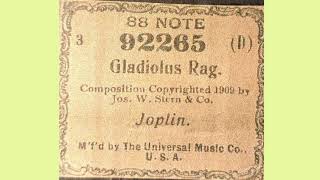 Gladiolus Rag by Scott Joplin Universal Aeolian 92265 Player Piano Roll [upl. by Dichy965]