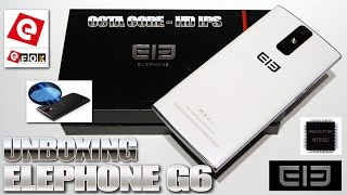 Elephone G6 UNBOXING 5quot HD IPS 1280x720 MTK6592 Octacore 17GHz Android KitKat Fingerprint ID [upl. by Nnylcaj861]