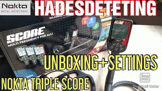 NOKTA TRIPLE SCORE  UNBOXING  SETTINGS  METAL DETECTING [upl. by Suilenroc18]