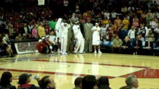 Lebron James Dancing at Cavs game vs Celtics 41209 [upl. by Tarsuss]