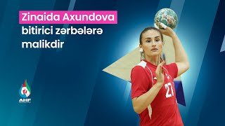 Zinaida Axundova bitirici zərbələrə malikdir handball azerbaijan federation [upl. by Aura]