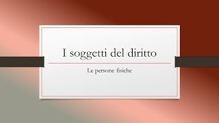 31 Soggetti del diritto [upl. by Notsirb]