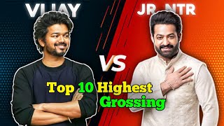 Vijay Thalapathy Vs JrNtr Top 10 Highest Grossing Movies Comparison 🤯 [upl. by Ruperta]