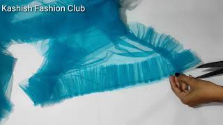 Ruffle Dupatta Designing At Home Dupatta Design Ideas [upl. by Renckens476]