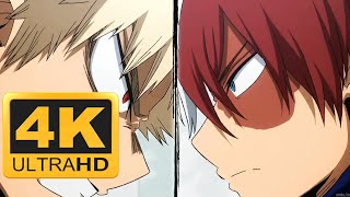 Shoto Todoroki vs Katsuki Bakugo English Dub 4K [upl. by Casie]