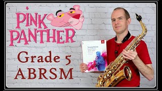 THE PINK PANTHER  Saxophone Tutorial Grade 5  Accompaniment [upl. by Brear]