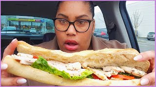 MARIE BLACHERE CHICKEN SANDWICH MUKBANG┃chit chat [upl. by Aibos]